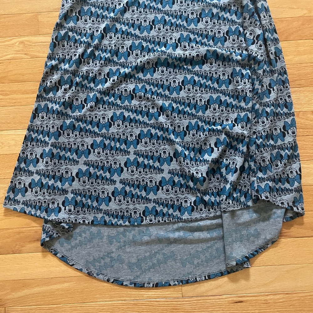 LULAROE MINNIE MOUSE Dress Blue Patterned Short Sleeve Dress - Picture 3 of 4